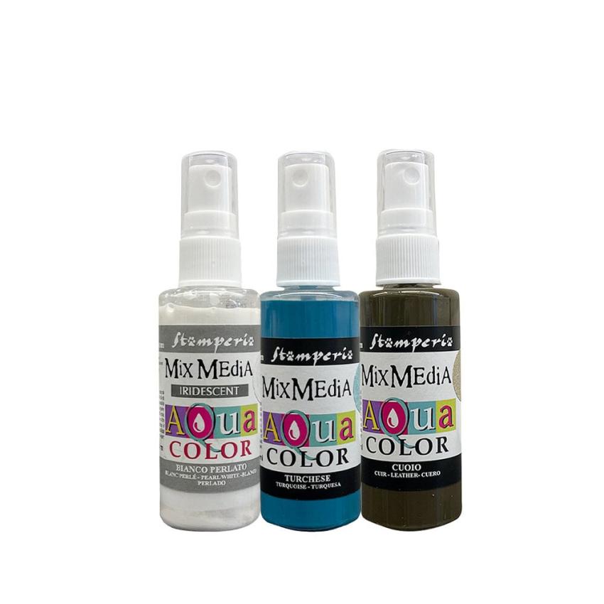 Stamperia - Aquarellfarbe "Candy Christmas" Aquacolor Paint Kit 3x60ml