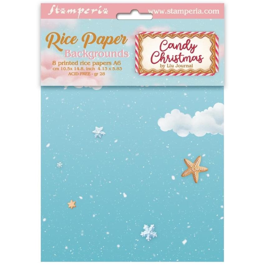 Stamperia - Decopatch Papier "Backgrounds" Decoupage A6 - 8 Bogen  