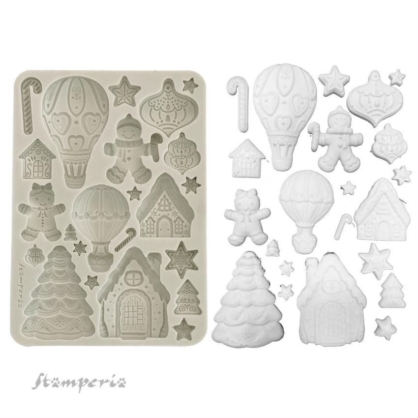 Stamperia - Gießform A5 "Gingerbreads" Soft Mould 