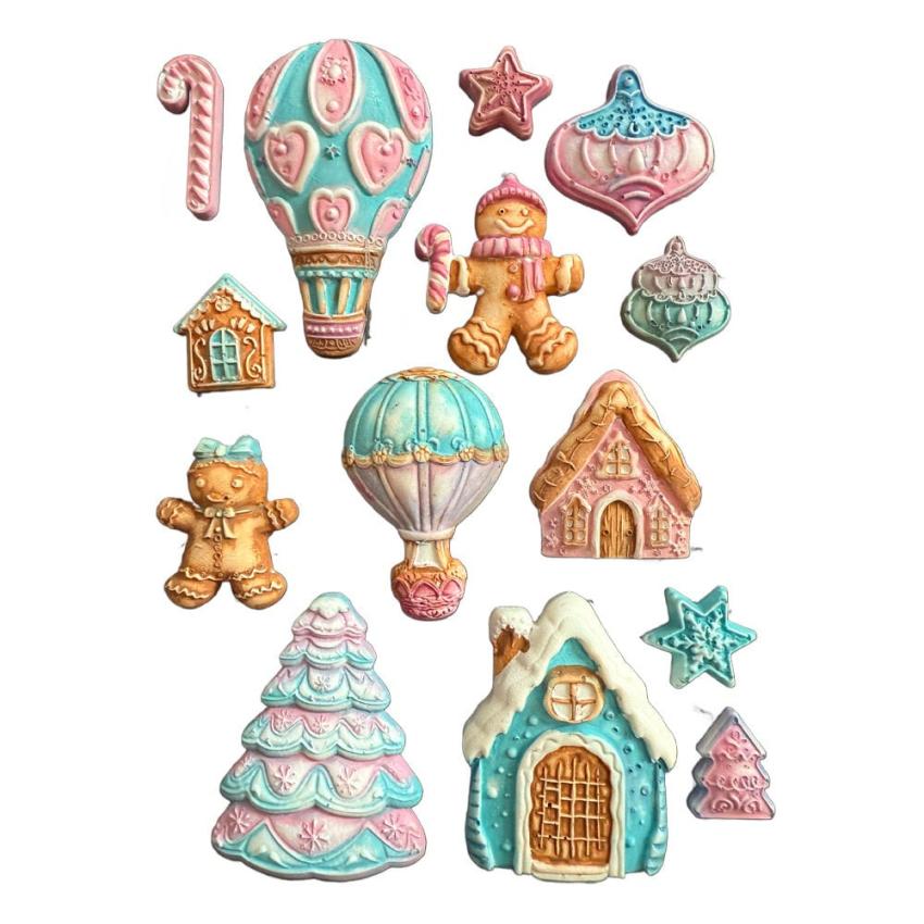 Stamperia - Gießform A5 "Gingerbreads" Soft Mould 