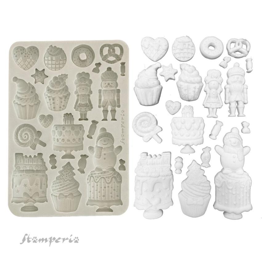 Stamperia - Gießform A5 "Cakes" Soft Mould 