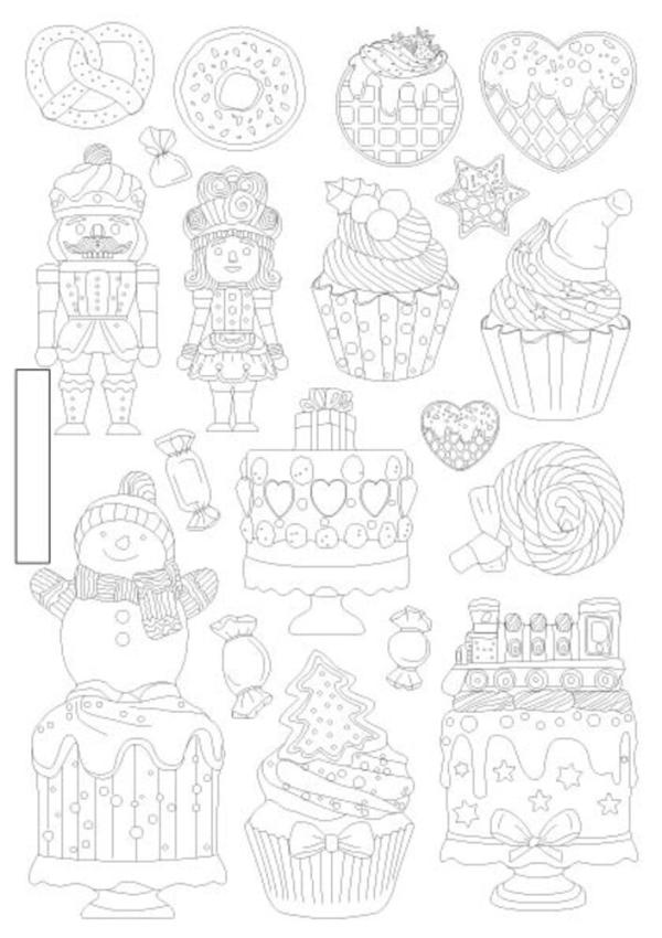 Stamperia - Gießform A5 "Cakes" Soft Mould 