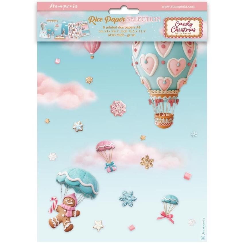 Stamperia - Decopatch Papier "Selection" Decoupage A4 - 6 Bogen  
