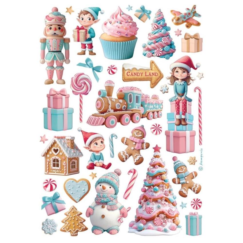 Stamperia - Decopatch Papier "Selection" Decoupage A4 - 6 Bogen  