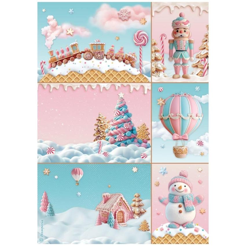 Stamperia - Decopatch Papier "Cards" Decoupage A4 - 6 Bogen  