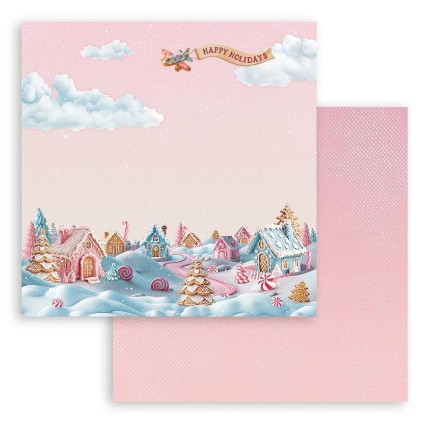 Stamperia - Designpapier "Candy Christmas" Paper Pack 8x8 Inch - 10 Bogen