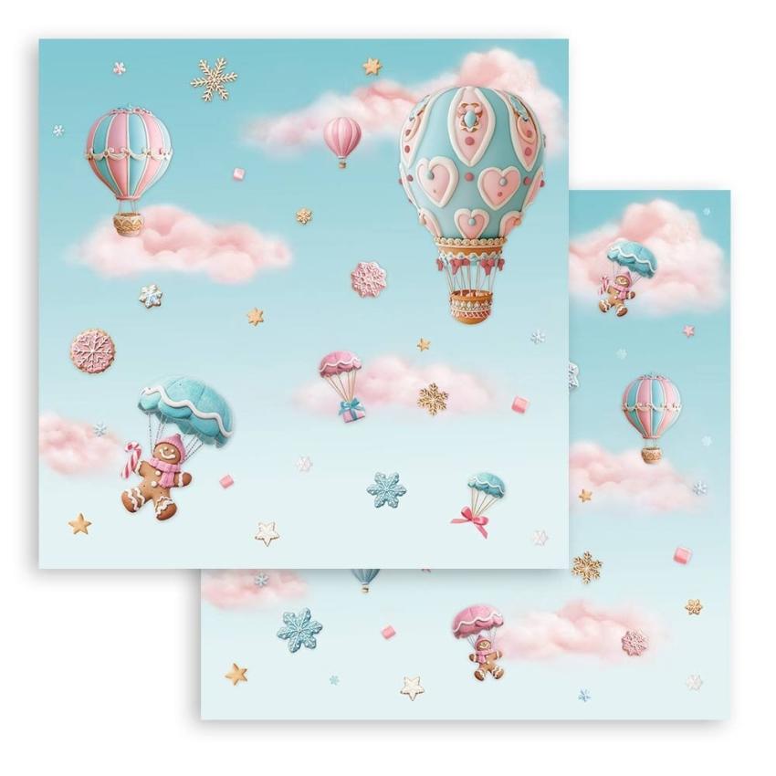 Stamperia - Designpapier "Candy Christmas" Paper Pack 8x8 Inch - 10 Bogen