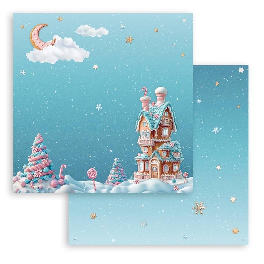 Stamperia - Designpapier "Candy Christmas" Paper Pack 8x8 Inch - 10 Bogen