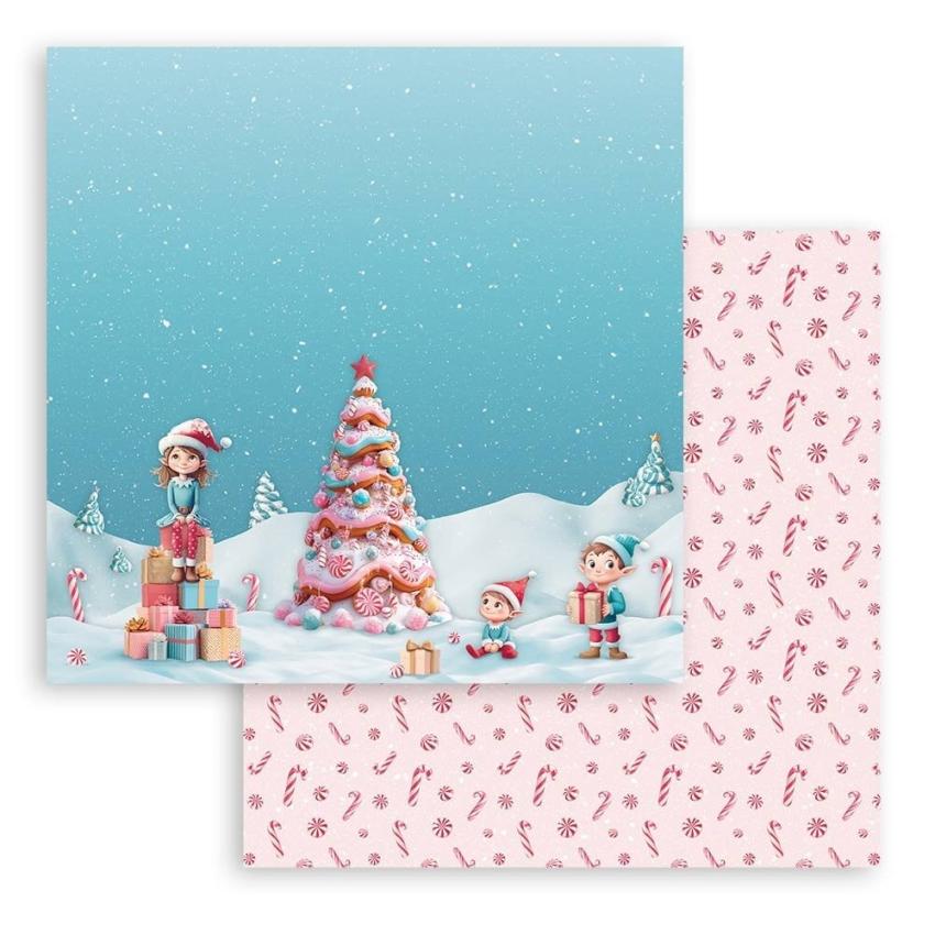 Stamperia - Designpapier "Candy Christmas" Paper Pack 8x8 Inch - 10 Bogen