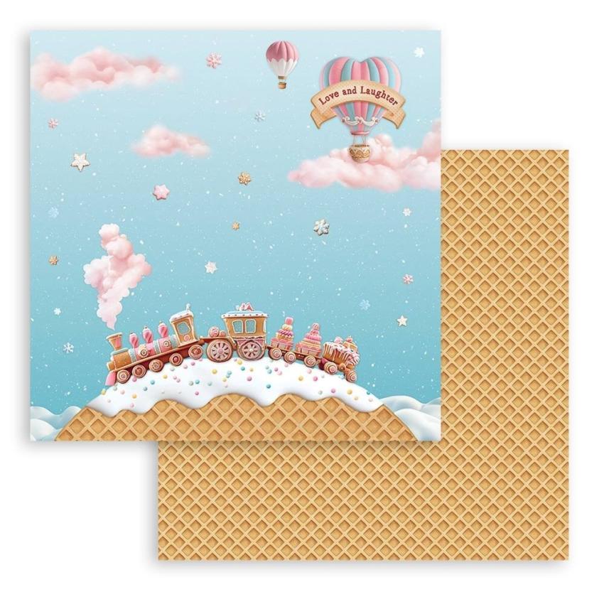 Stamperia - Designpapier "Candy Christmas" Paper Pack 8x8 Inch - 10 Bogen