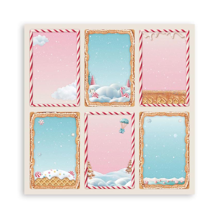 Stamperia - Designpapier "Candy Christmas" Maxi Paper Pack 12x12 Inch - 22 Bogen