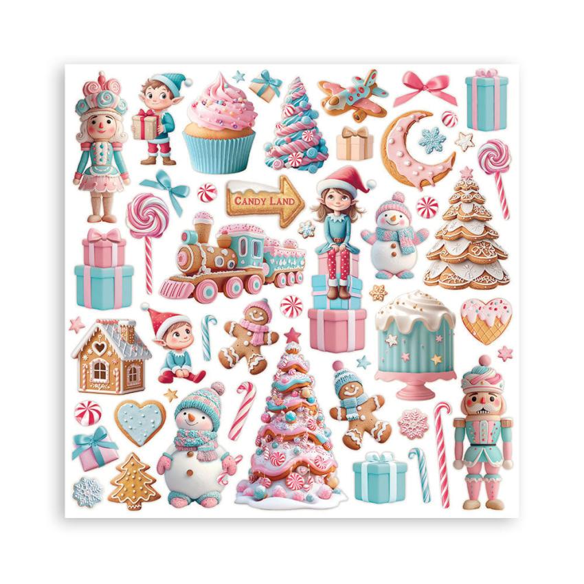 Stamperia - Designpapier "Candy Christmas" Paper Pack 12x12 Inch - 10 Bogen
