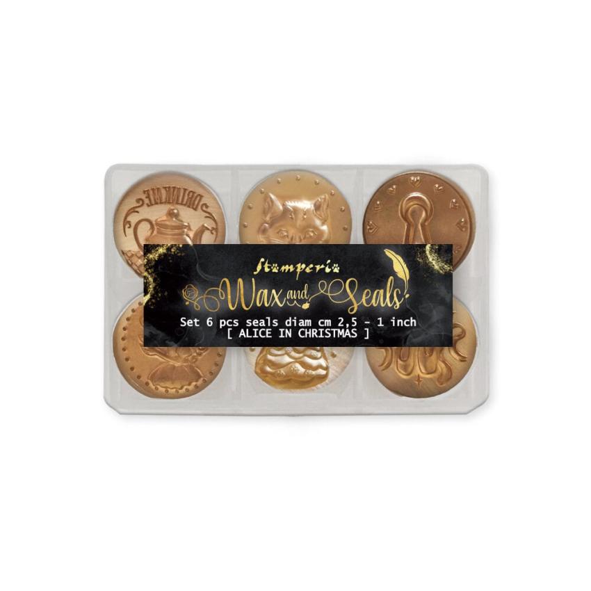 Stamperia - Wachssiegel Stempel "Alice in Christmas" Wax And Seals