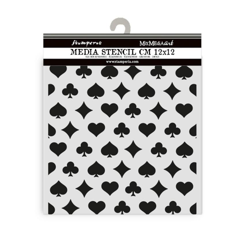 Stamperia - Schablone 12x12cm "Poker Cards" Stencil