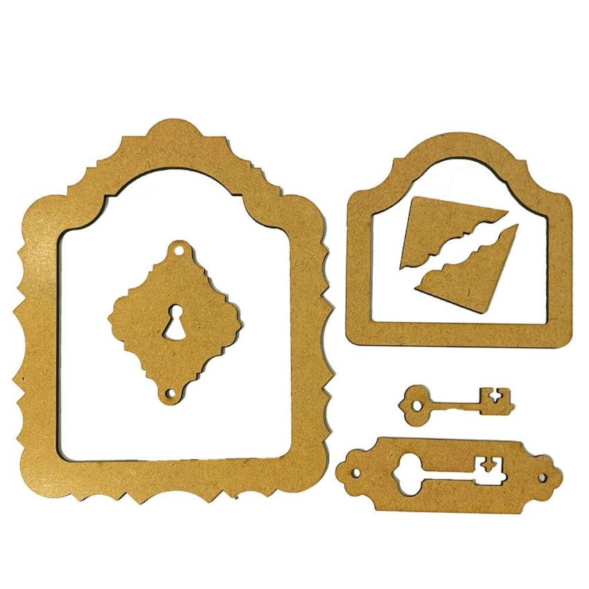 Stamperia - Holzteile "Frame and Key" MDF Crafty Shapes Blanks