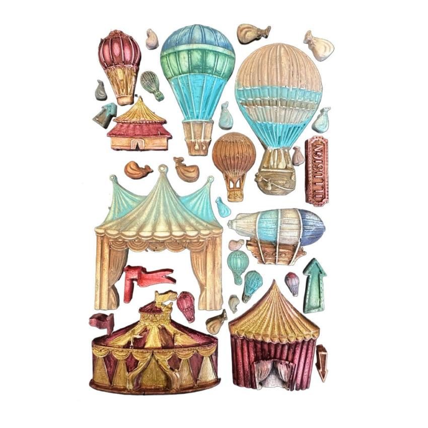 Stamperia - Gießform A5 "Circus and Air Balloons" Soft Mould 