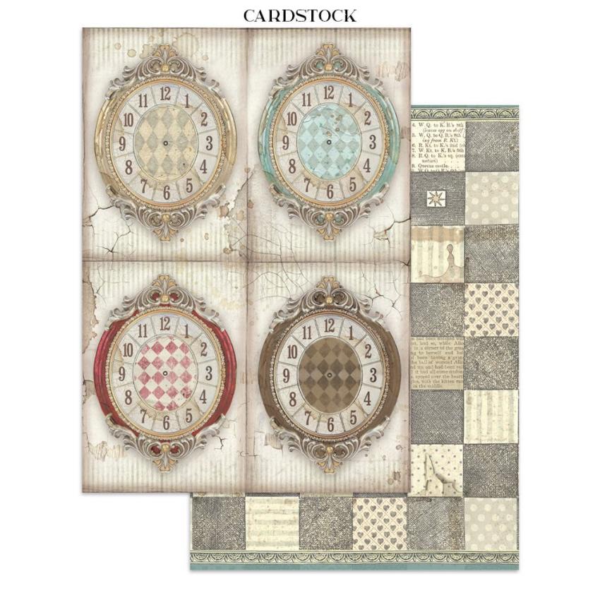 Stamperia - Papier, Aufkleber & Stanzteile "Alice in Christmas" Junk Journal Backgrounds,Stickers,Cut-Outs