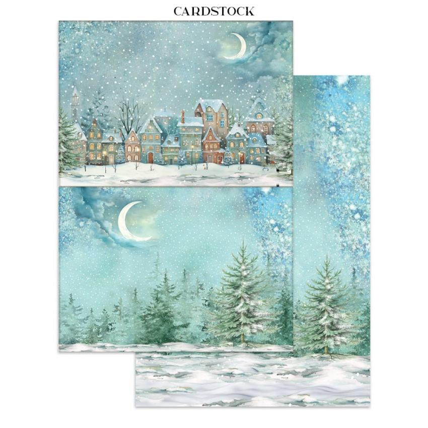 Stamperia - Papier, Aufkleber & Stanzteile "Alice in Christmas" Junk Journal Backgrounds,Stickers,Cut-Outs