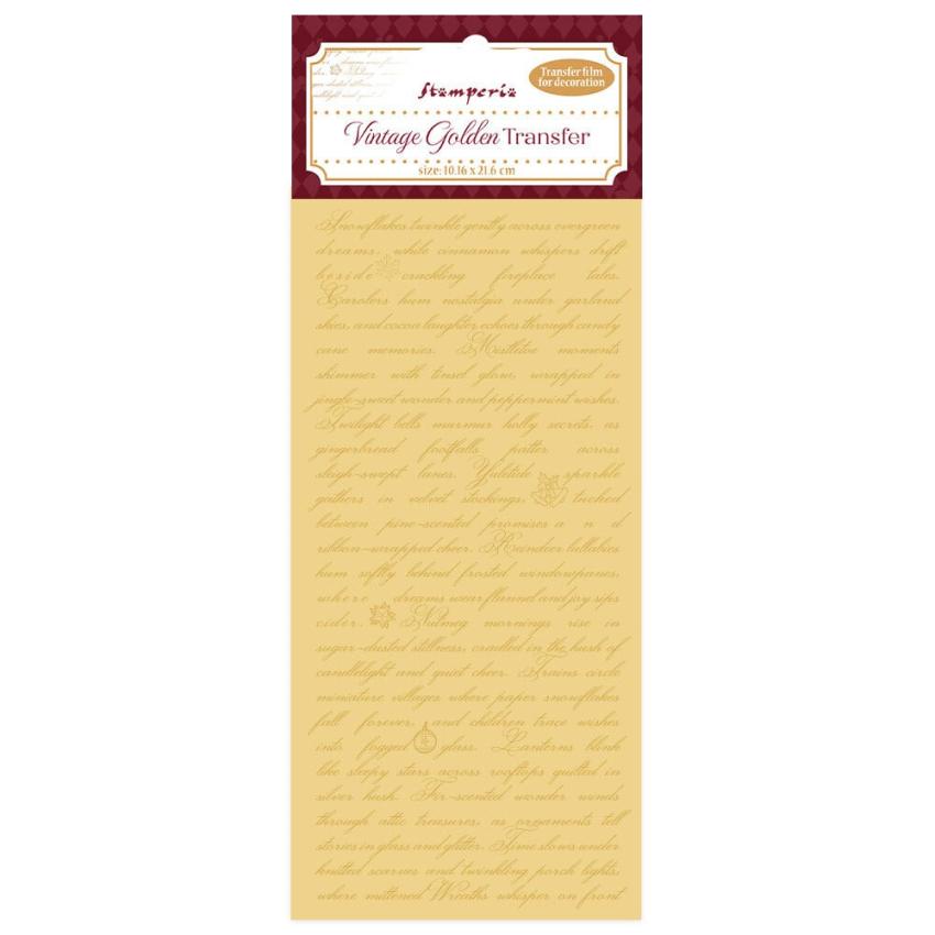 Stamperia - Transfer Aufkleber "Vintage Golden Writing" Rub-On