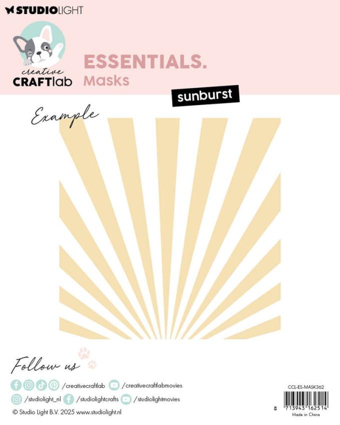 Creative Craft Lab - Studio Light - Schablone "Sunburst" Stencil