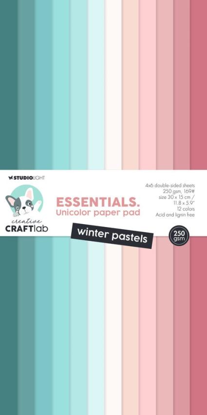 Creative Craft Lab - Studio Light - Cardstock "Winter Pastels" Paper Pack 30x15cm - 24 Bogen