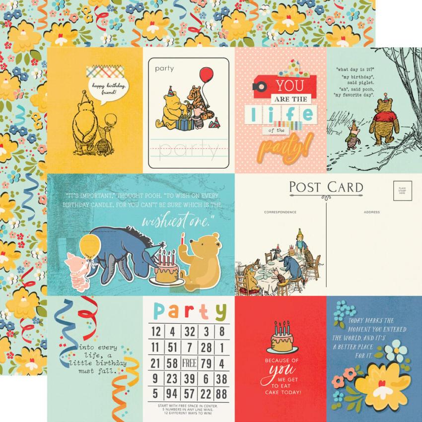 Simple Stories - Collections Kit "Say Cheese Classic Pooh Birthday" 12 Bogen Designpapier