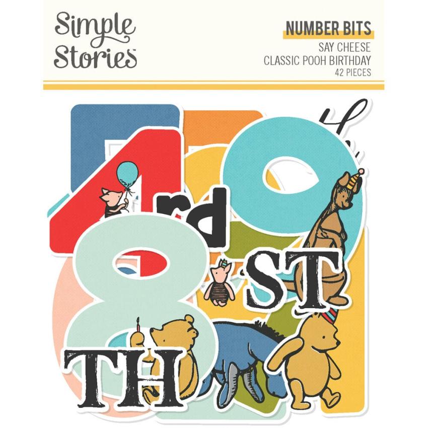 Simple Stories - Stanzteile "Say Cheese Classic Pooh Birthday" Number Bits & Pieces 
