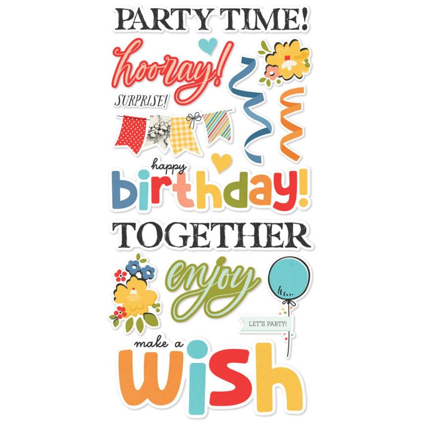 Simple Stories - Aufkleber "Say Cheese Classic Pooh Birthday" Foam Sticker