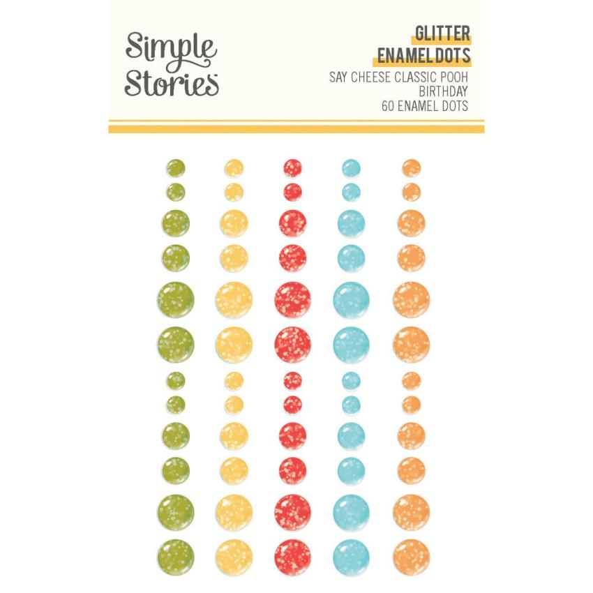 Simple Stories - Enamel Dots "Say Cheese Classic Pooh Birthday" 60 Stück 