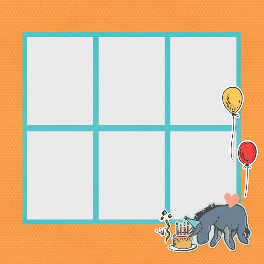 Simple Stories - Stanzteile "Say Cheese Classic Pooh Birthday" Pages Pieces