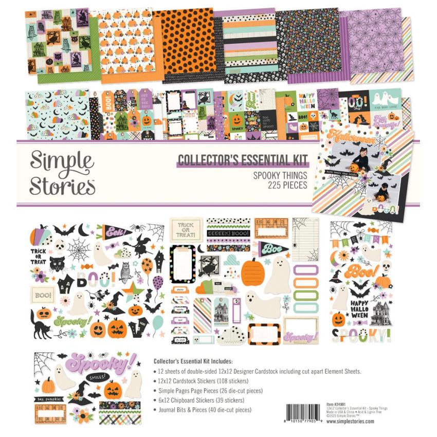 Simple Stories - Collectors Essential Kit "Spooky Things" 12 Bogen Designpapier