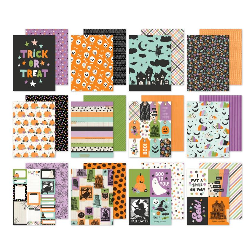 Simple Stories - Designpapier "Spooky Things" Paper Pack 6x8 Inch - 24 Bogen