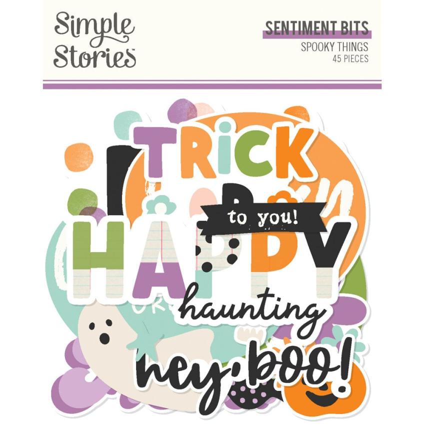 Simple Stories - Stanzteile "Spooky Things" Sentiment Bits & Pieces 