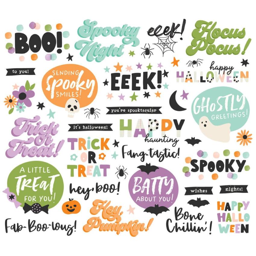 Simple Stories - Stanzteile "Spooky Things" Sentiment Bits & Pieces 