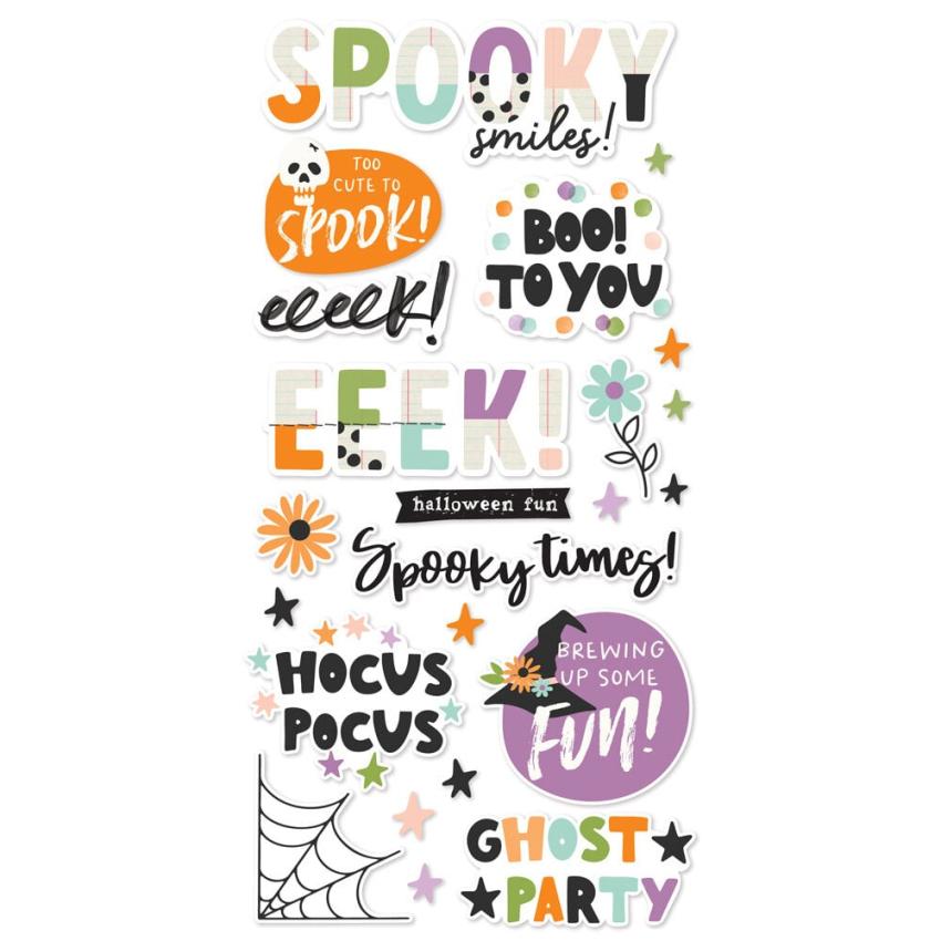 Simple Stories - Aufkleber "Spooky Things" Foam Sticker