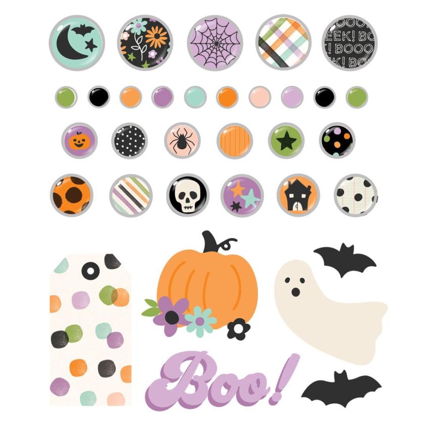 Simple Stories - Decorative Brads "Spooky Things" 