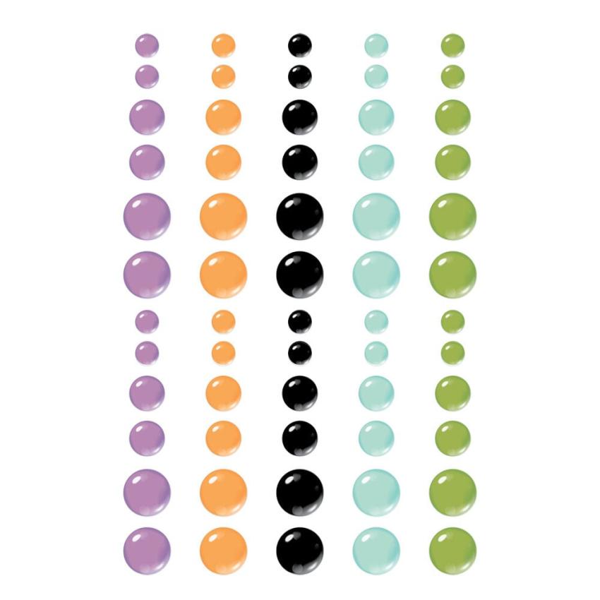 Simple Stories - Enamel Dots "Spooky Things" 60 Stück 