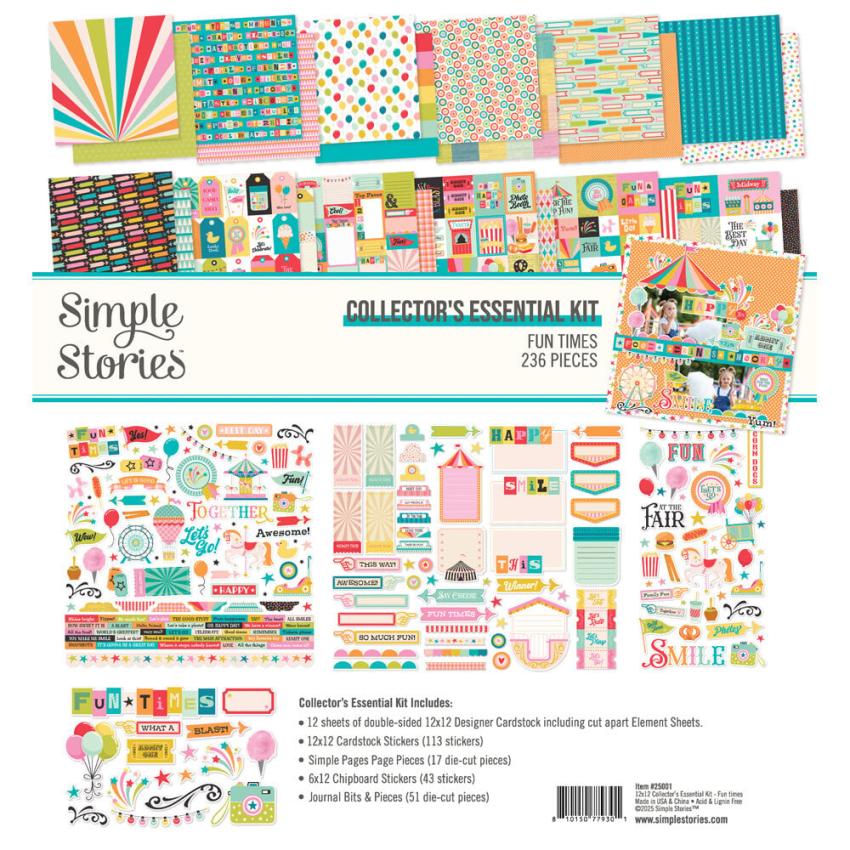 Simple Stories - Collectors Essential Kit "Fun Times" 12 Bogen Designpapier