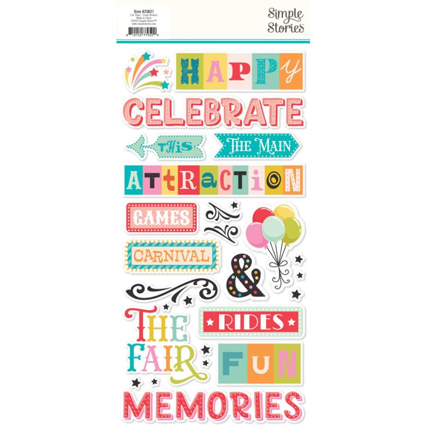 Simple Stories - Aufkleber "Fun Times" Foam Sticker
