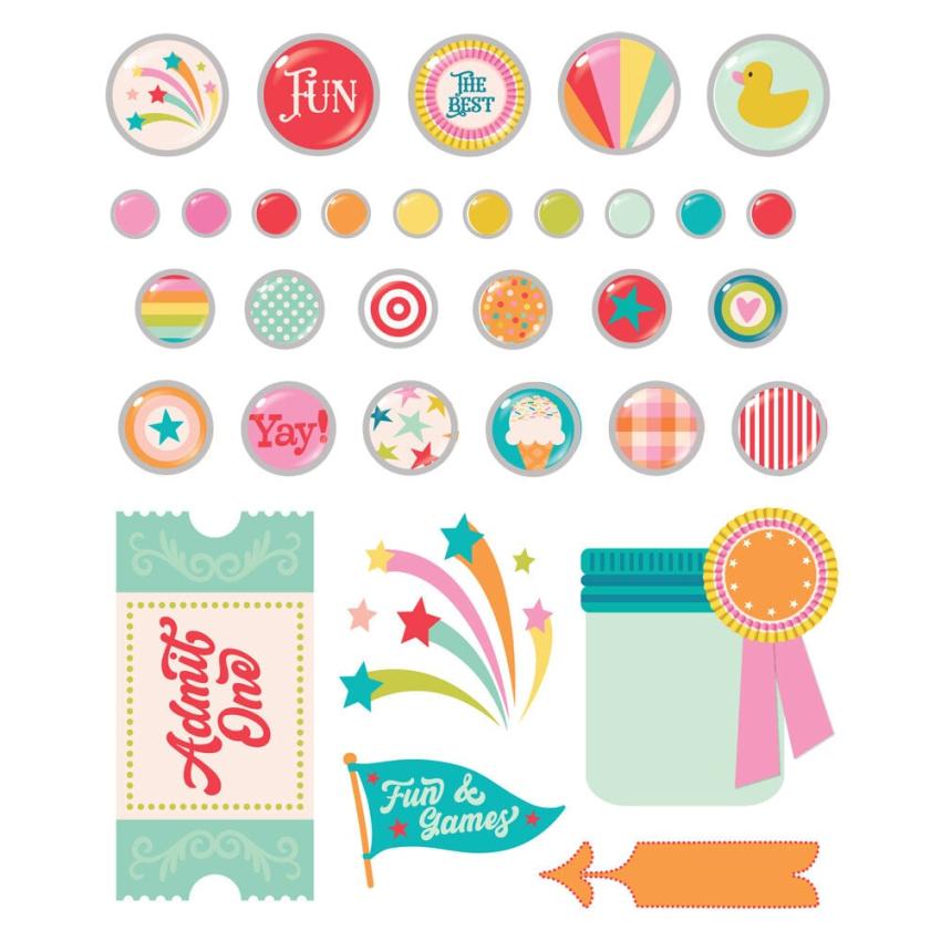 Simple Stories - Decorative Brads "Fun Times" 