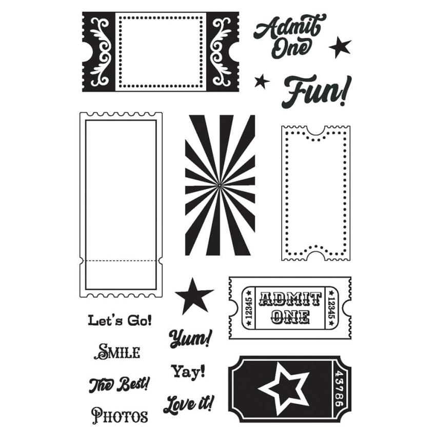 Simple Stories - Stempelset "Tickets" Clear Stamps 