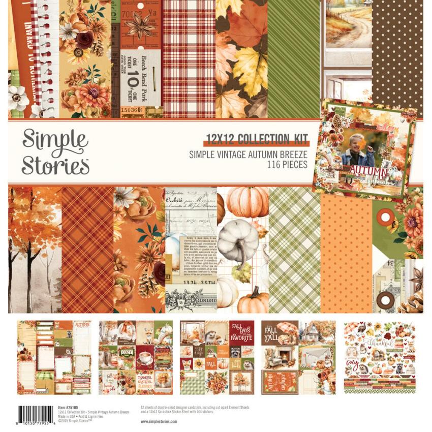 Simple Stories - Collectors Essential Kit "Simple Vintage Autumn Breeze" 12 Bogen Designpapier