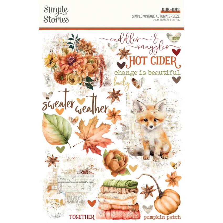 Simple Stories - Transfer Sticker "Simple Vintage Autumn Breeze" Rub Ons