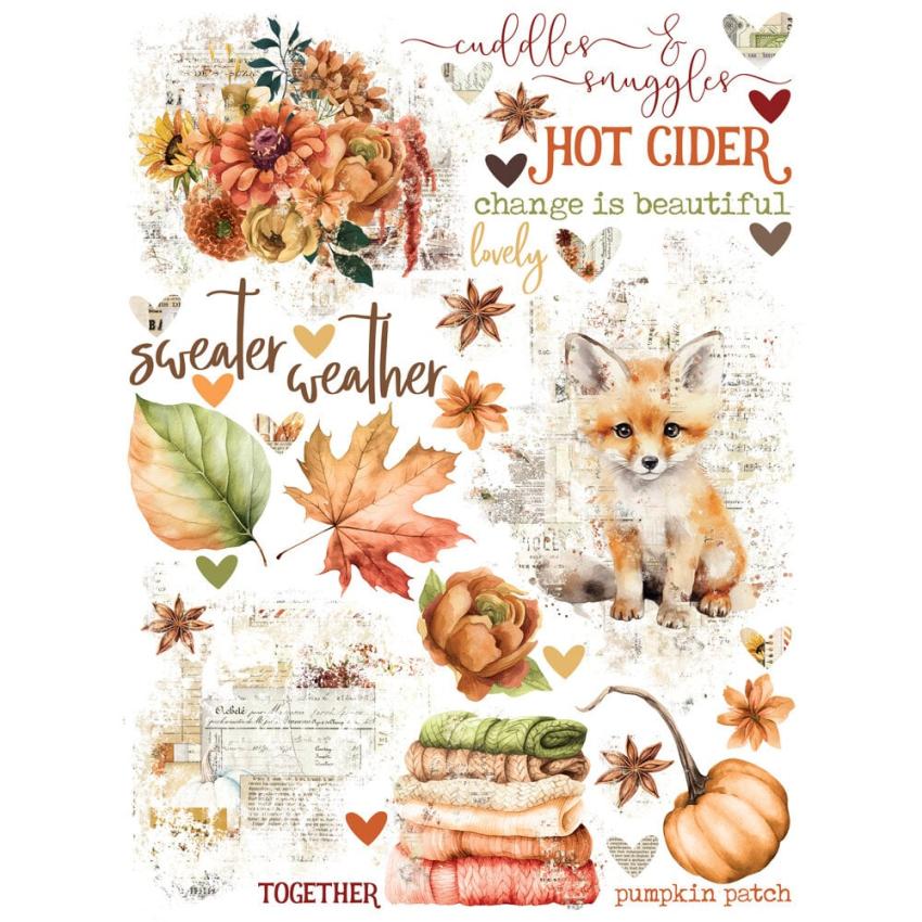 Simple Stories - Transfer Sticker "Simple Vintage Autumn Breeze" Rub Ons