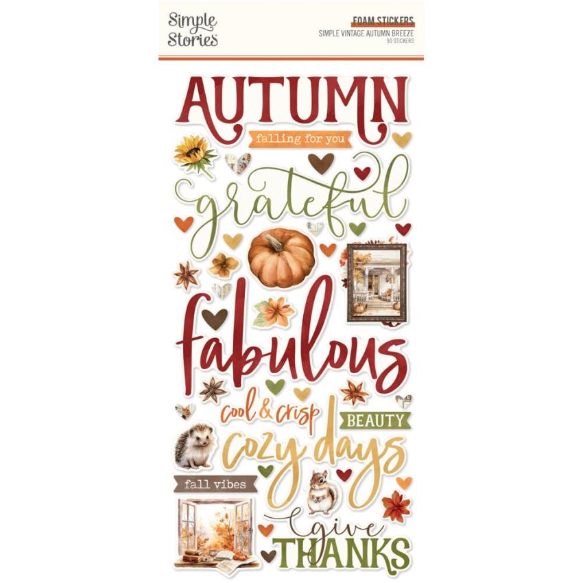 Simple Stories - Aufkleber "Simple Vintage Autumn Breeze" Foam Sticker