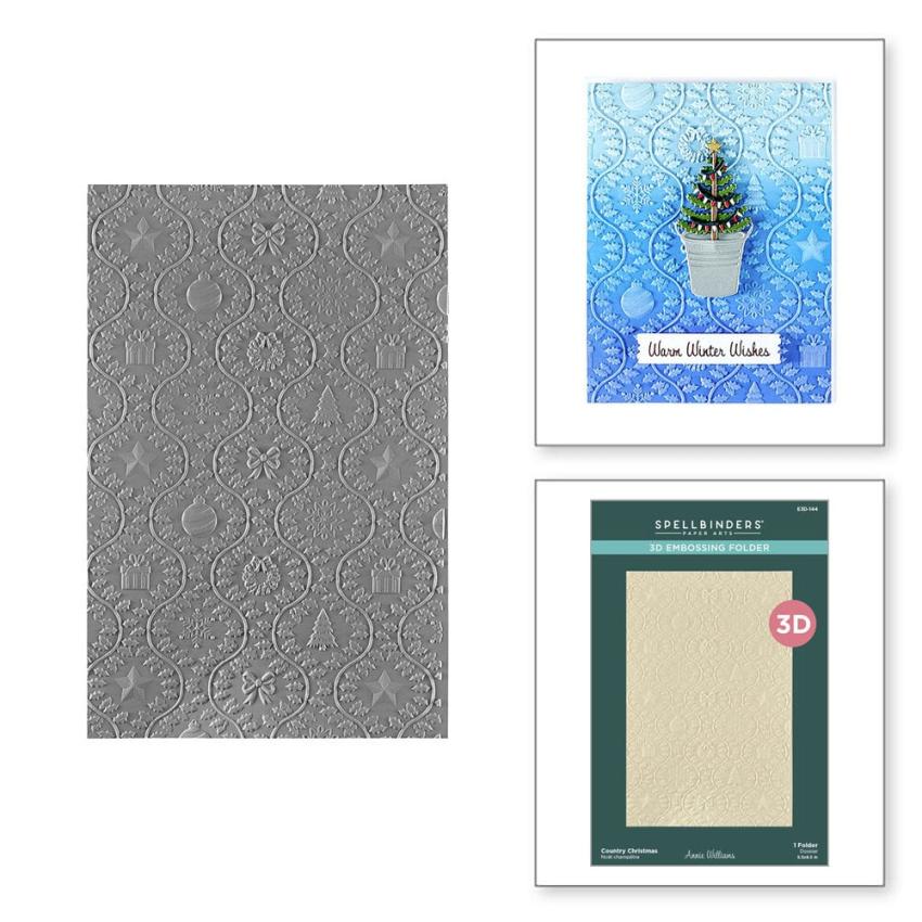 Spellbinders - Prägefolder "Country Christmas" Embossingfolder