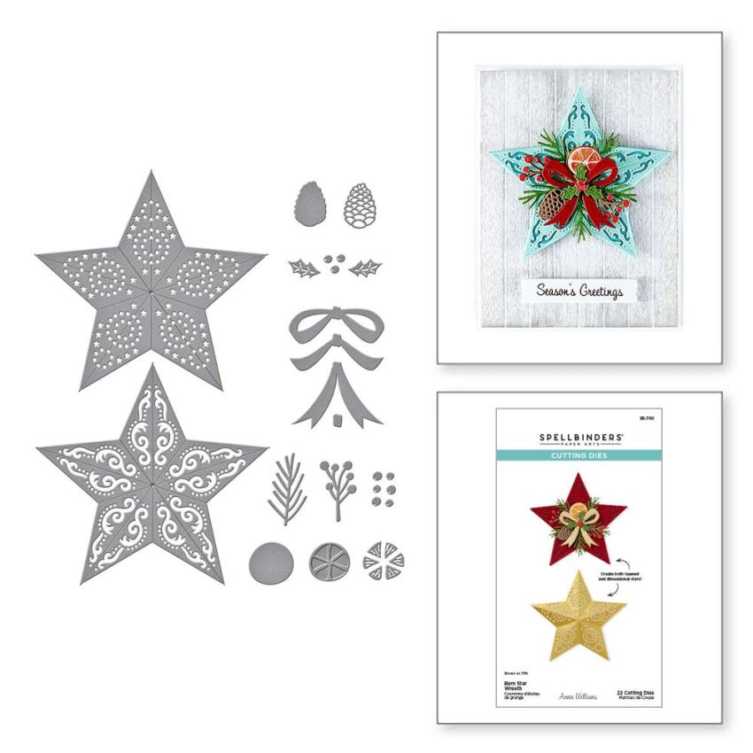 Spellbinders - Stanzschablone "Barn Star Wreath" Dies