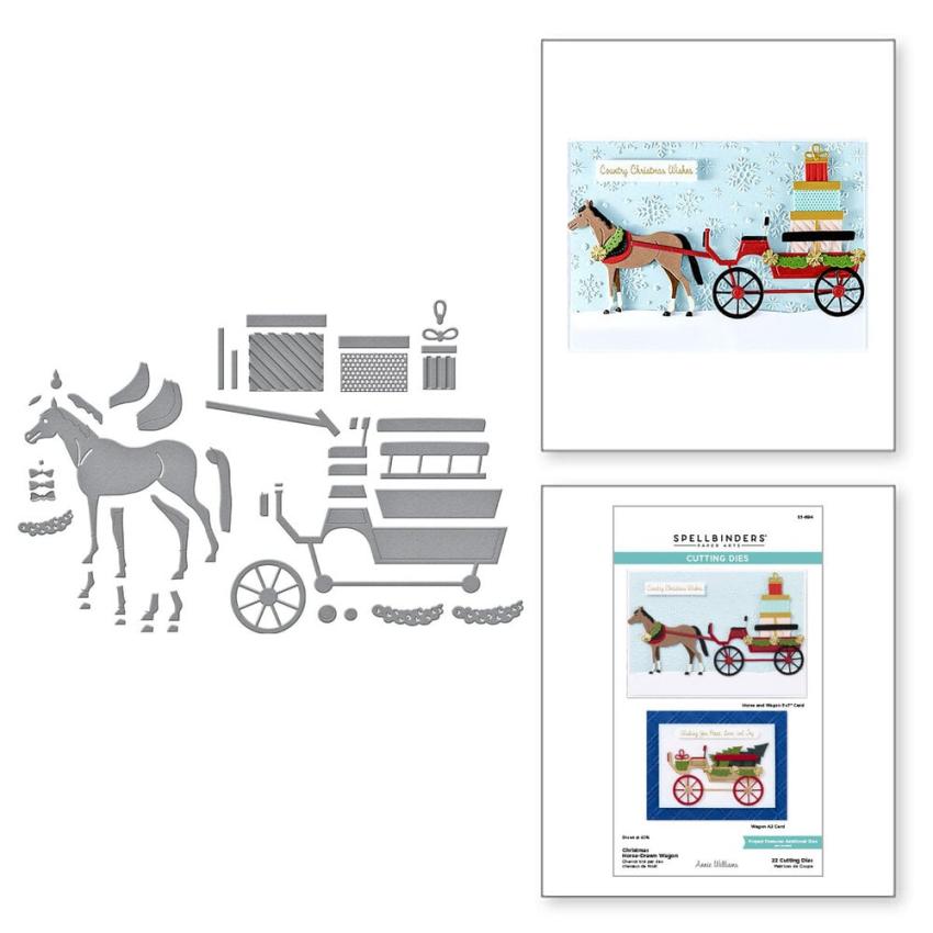 Spellbinders - Stanzschablone "Christmas Horse-Drawn Wagon" Dies