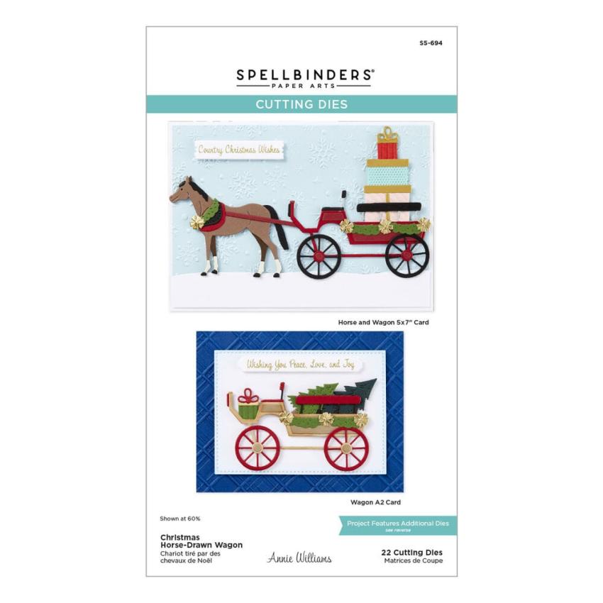 Spellbinders - Stanzschablone "Christmas Horse-Drawn Wagon" Dies