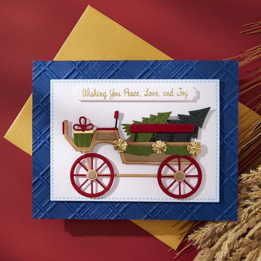 Spellbinders - Stanzschablone "Christmas Horse-Drawn Wagon" Dies